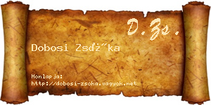 Dobosi Zsóka névjegykártya