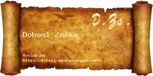 Dobosi Zsóka névjegykártya